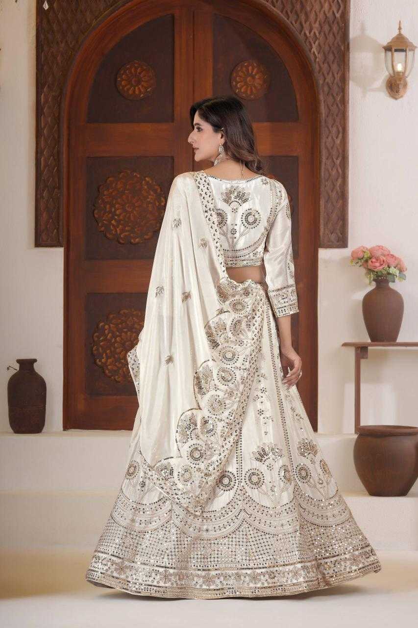 Chinon Silk Designer Sequins Lehenga Outfits